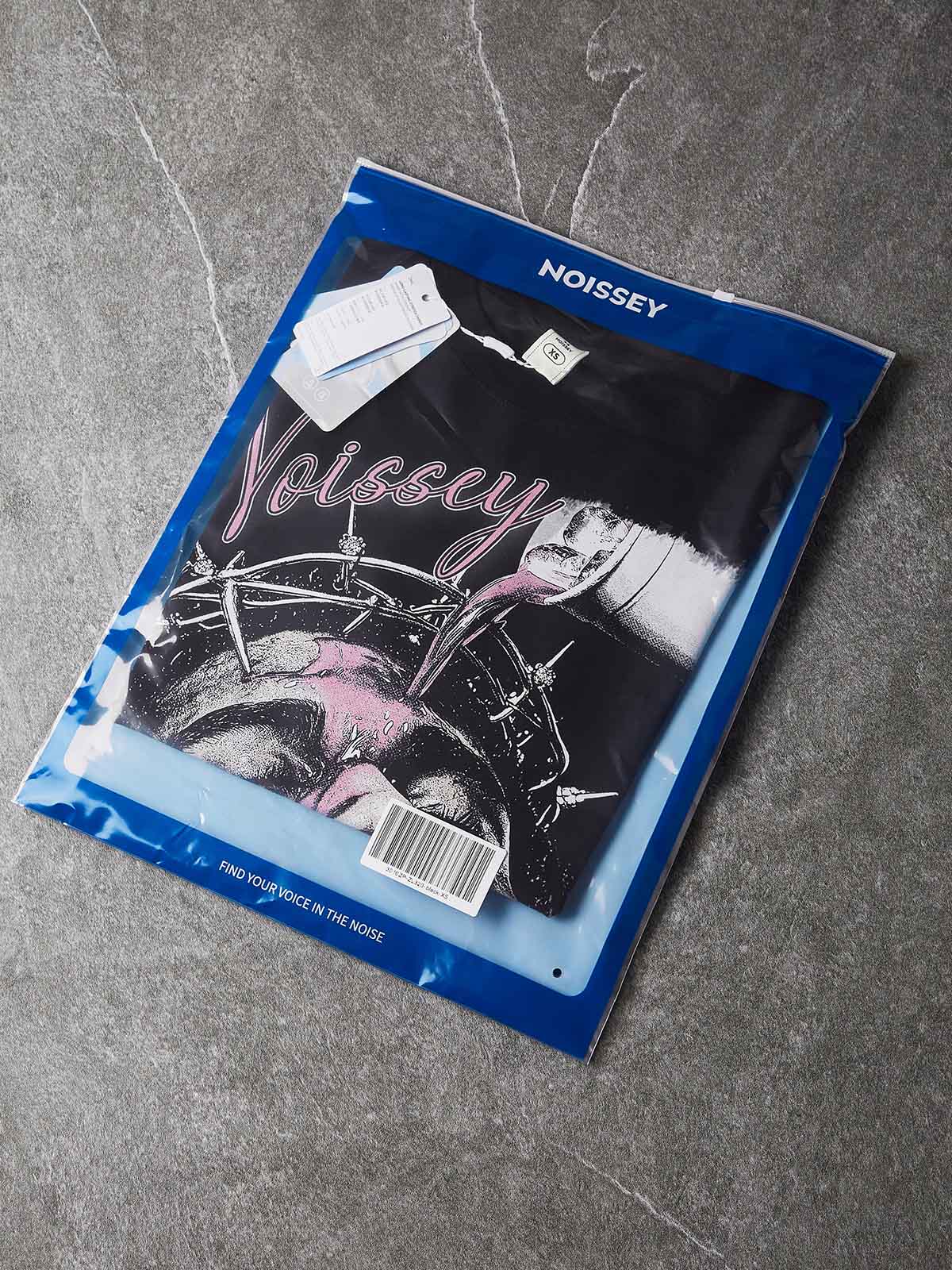 NOISSEY "God Chose Me" Crown of Thorns &amp; Purple Liquid Graphic Boxy Oversized T-Shirt