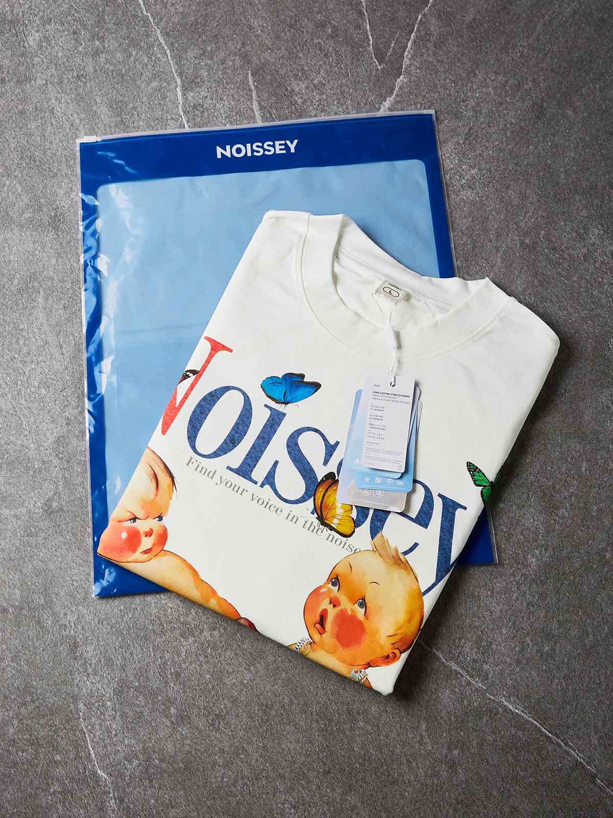 NOISSEY "Vintage Boxing Babies" Cooling Heavyweight Boxy Tee