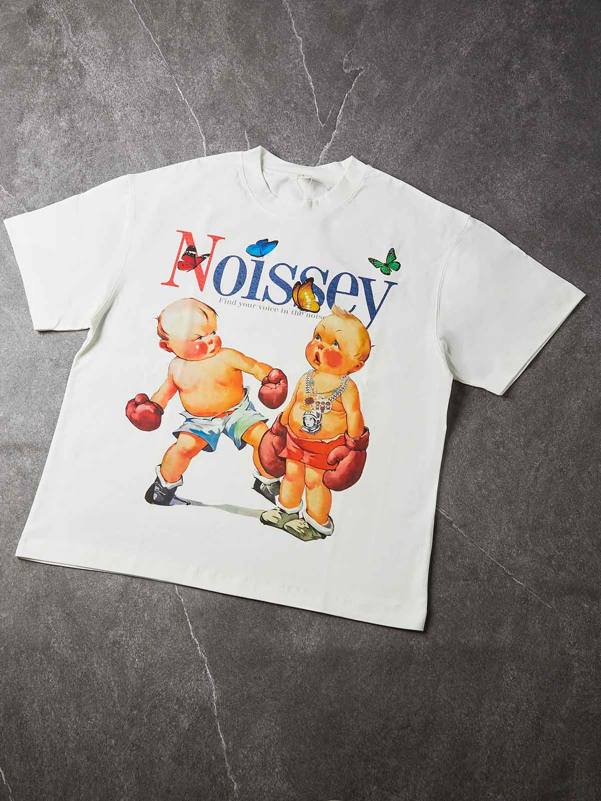 NOISSEY "Vintage Boxing Babies" Cooling Heavyweight Boxy Tee