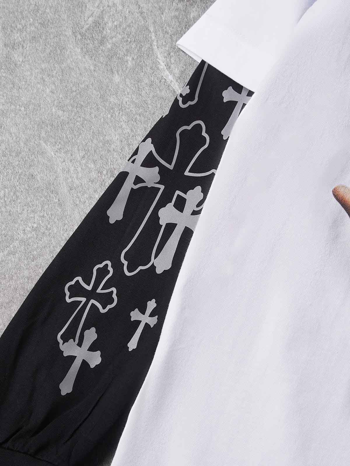 Headscarf Art, Glowing Arm Material, Genuine Two-Piece Print Long Sleeve