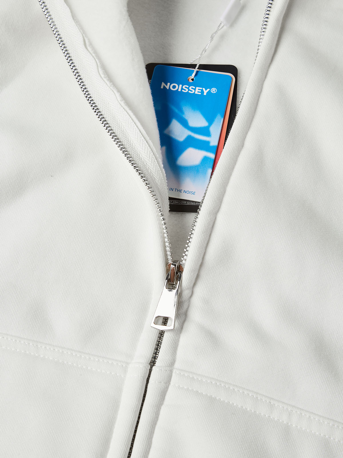 NOISSEY Colorful Graffiti Flower & Dreamer Portrait Full-Zip Hoodie - Classic Black / Pure White