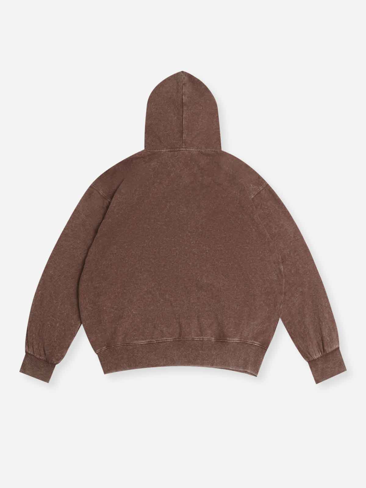 Golden Sequin Art Grills Brown Washed Hoodie