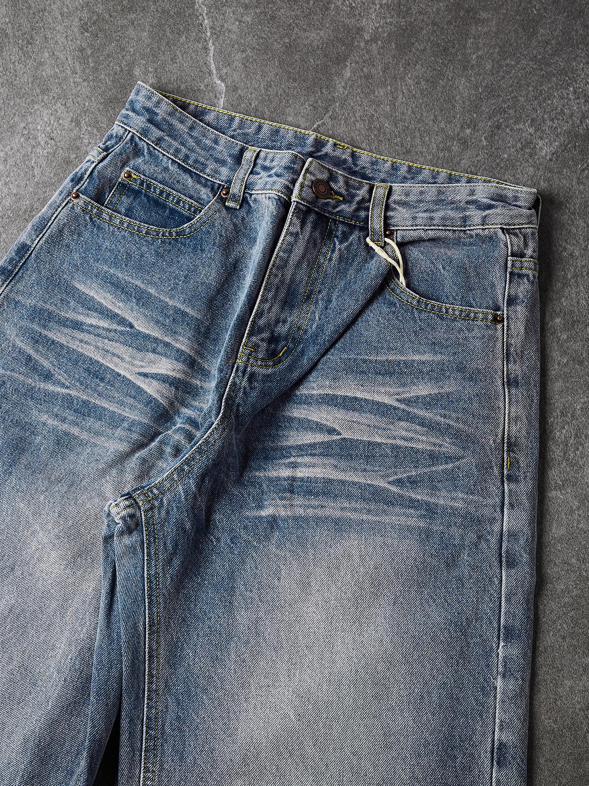 NOISSEY American Vintage Washed Cotton A-Line Jeans (Includes 1 of 4 Chain Options)