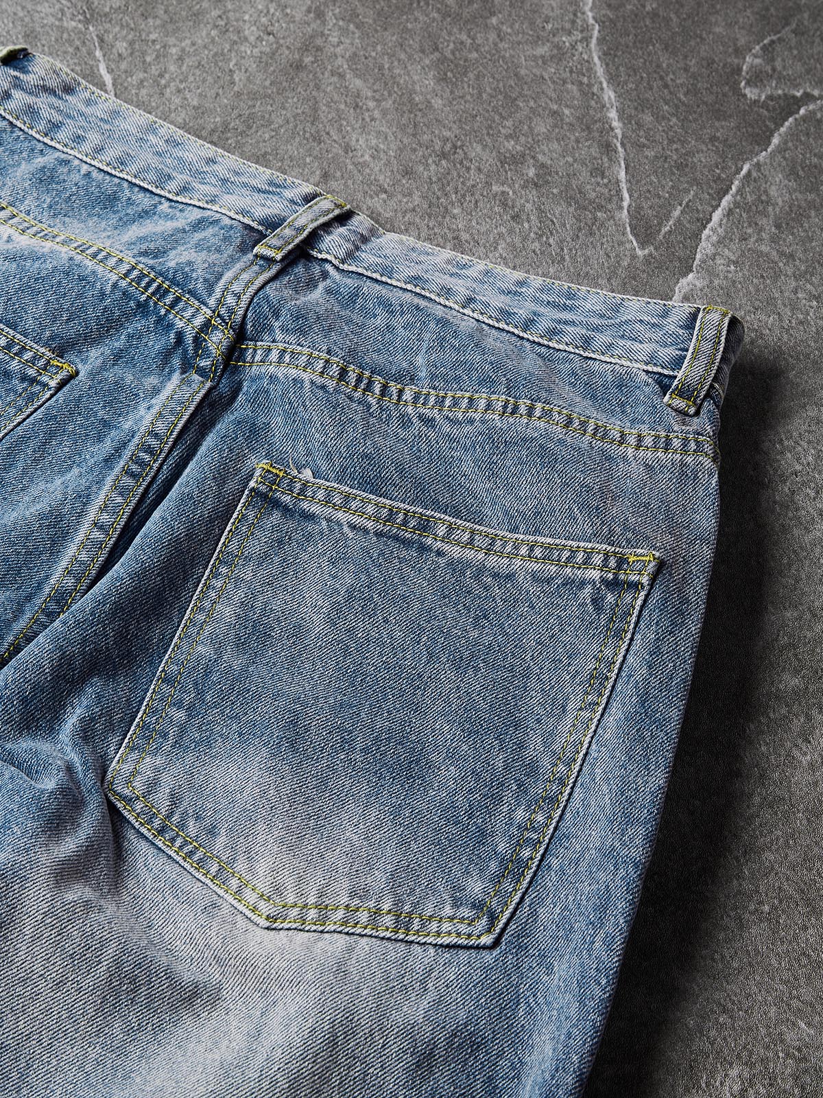 NOISSEY American Vintage Washed Cotton A-Line Jeans (Includes 1 of 4 Chain Options)