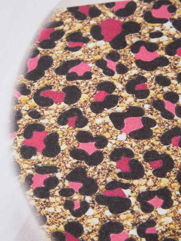 Leopard Print Rhinestone Pool 8 Exclusive Print T-Shirt