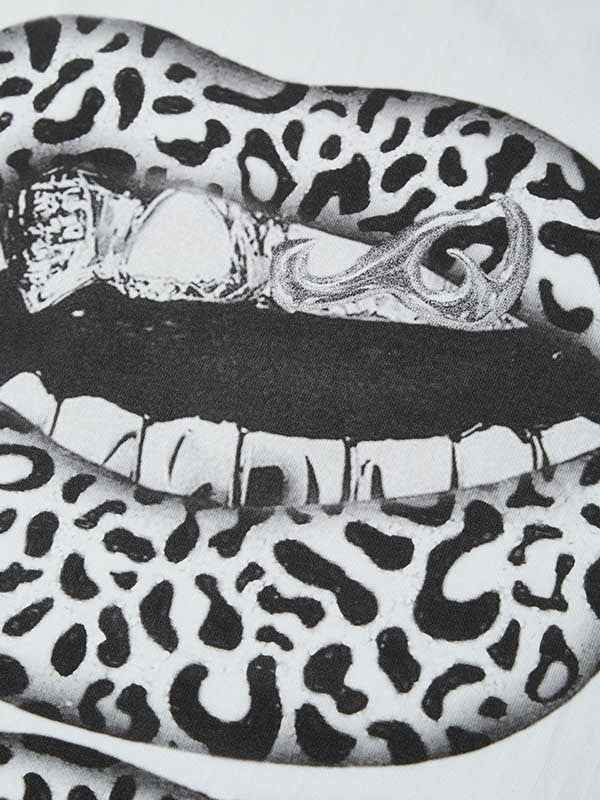 Leopard Print Lips Graphic T-Shirt