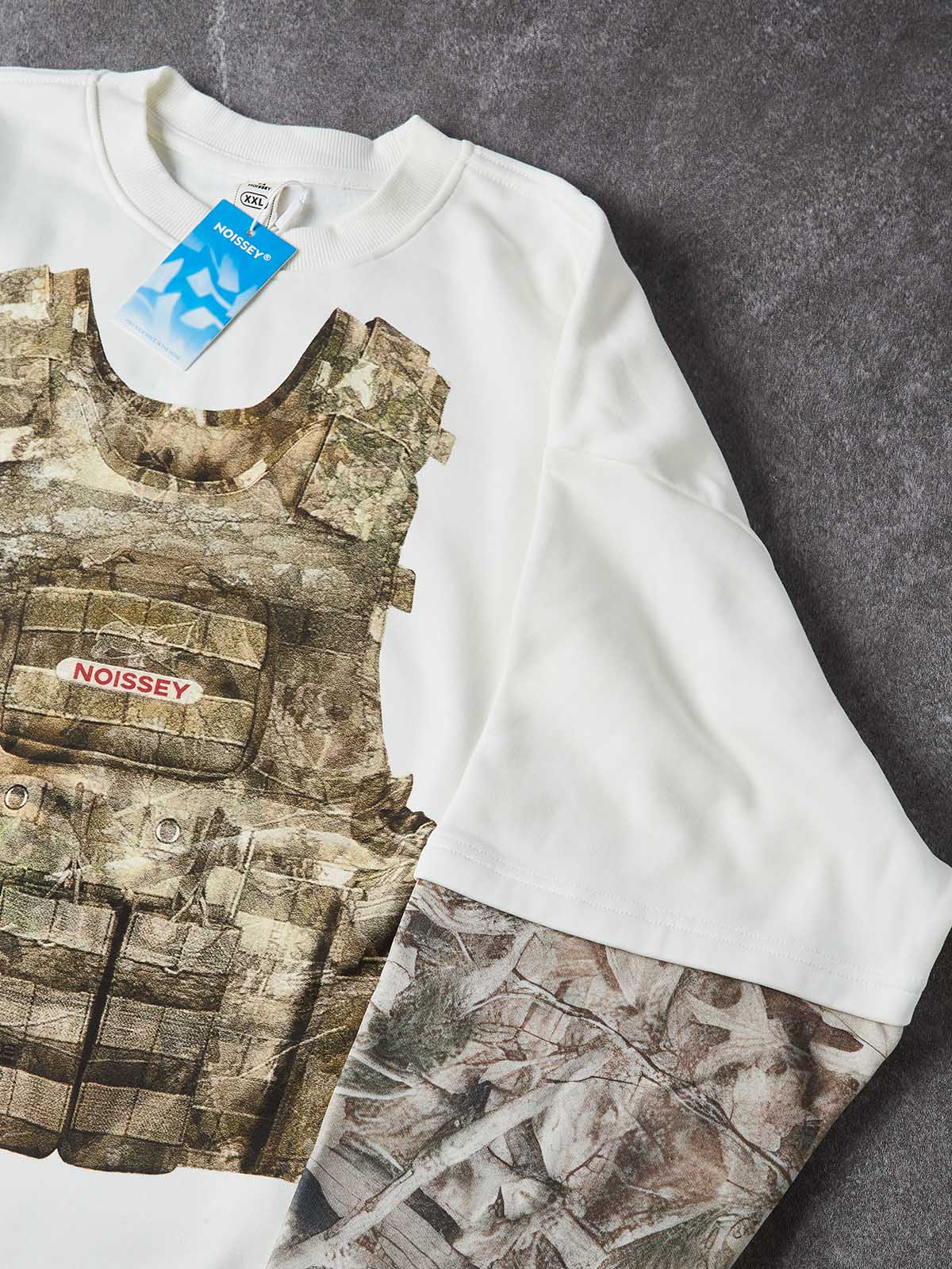 Maglia a maniche lunghe con stampa mimetica Real Tree e gilet antiproiettile