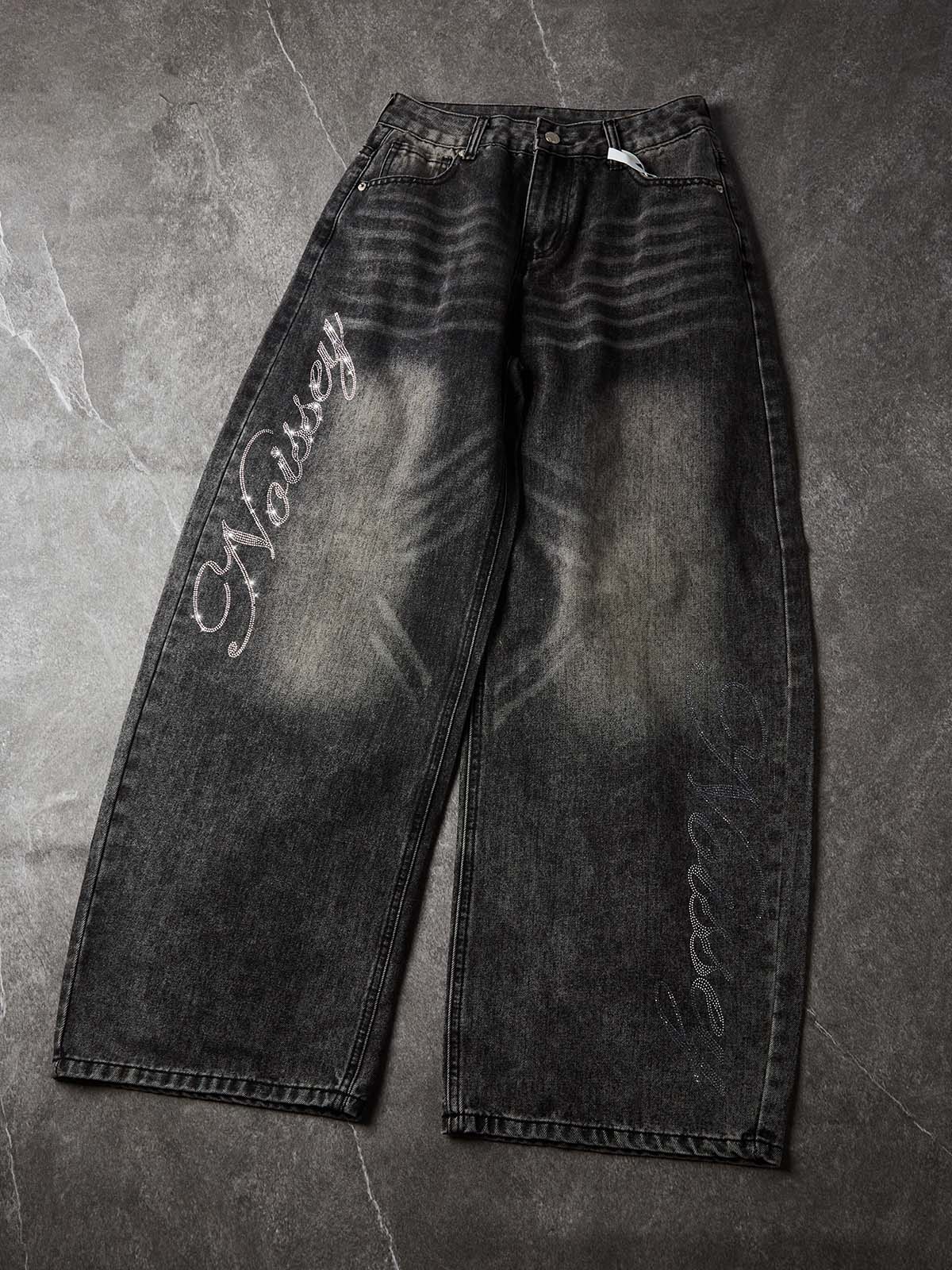 NOISSEY American Vintage Whiskered Curved-Leg Denim Jeans