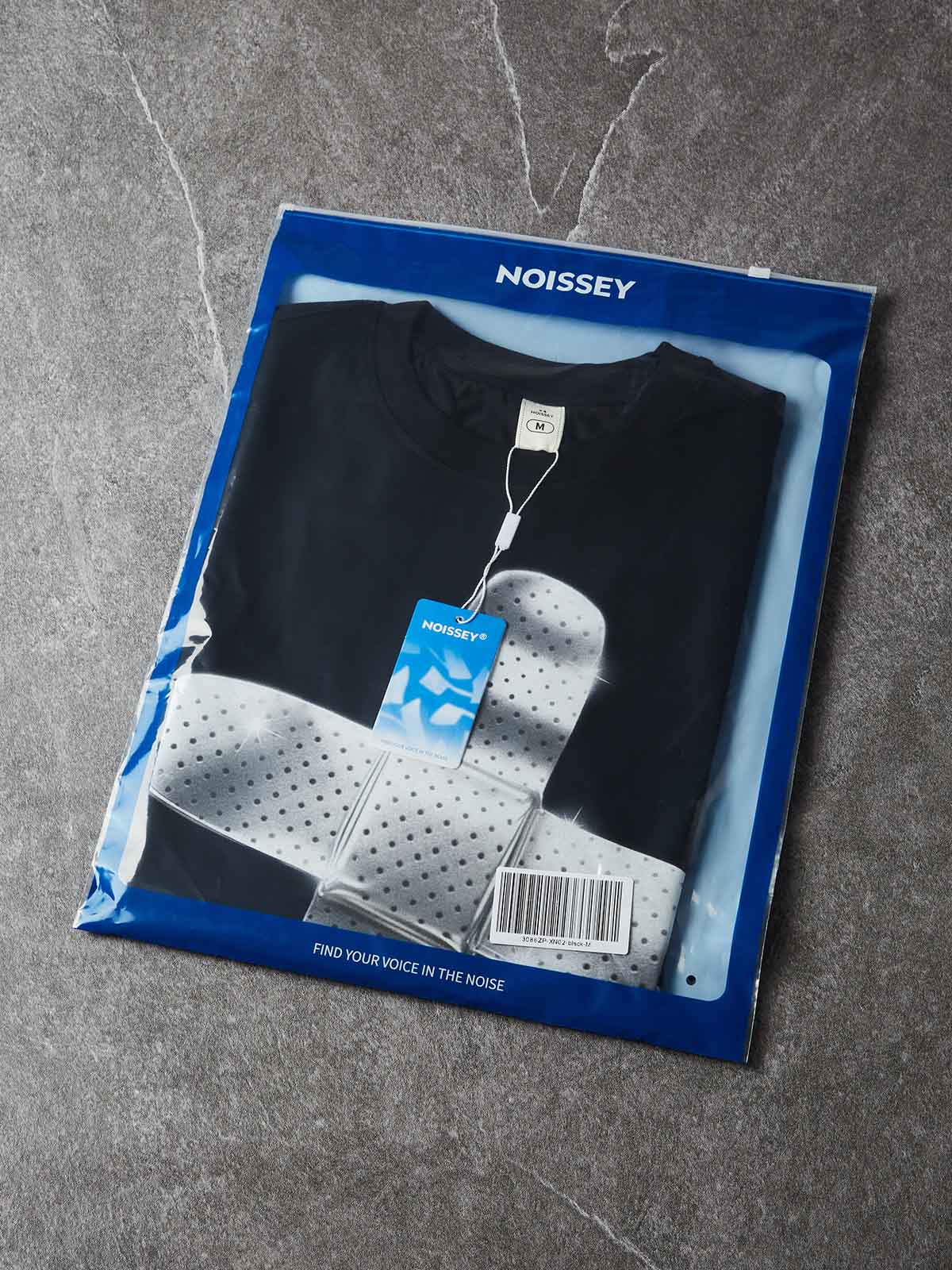 NOISSEY Metallic Bandage Cross Graphic Vest - Jet Black