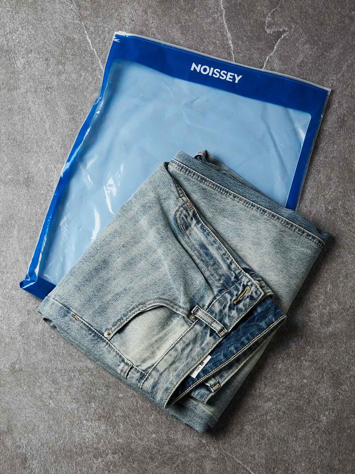 NOISSEY American Vintage Whiskered Curved-Leg Denim Jeans