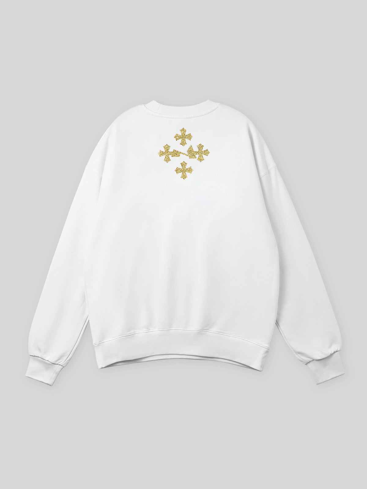 Sweat-shirt imprimé collier croix