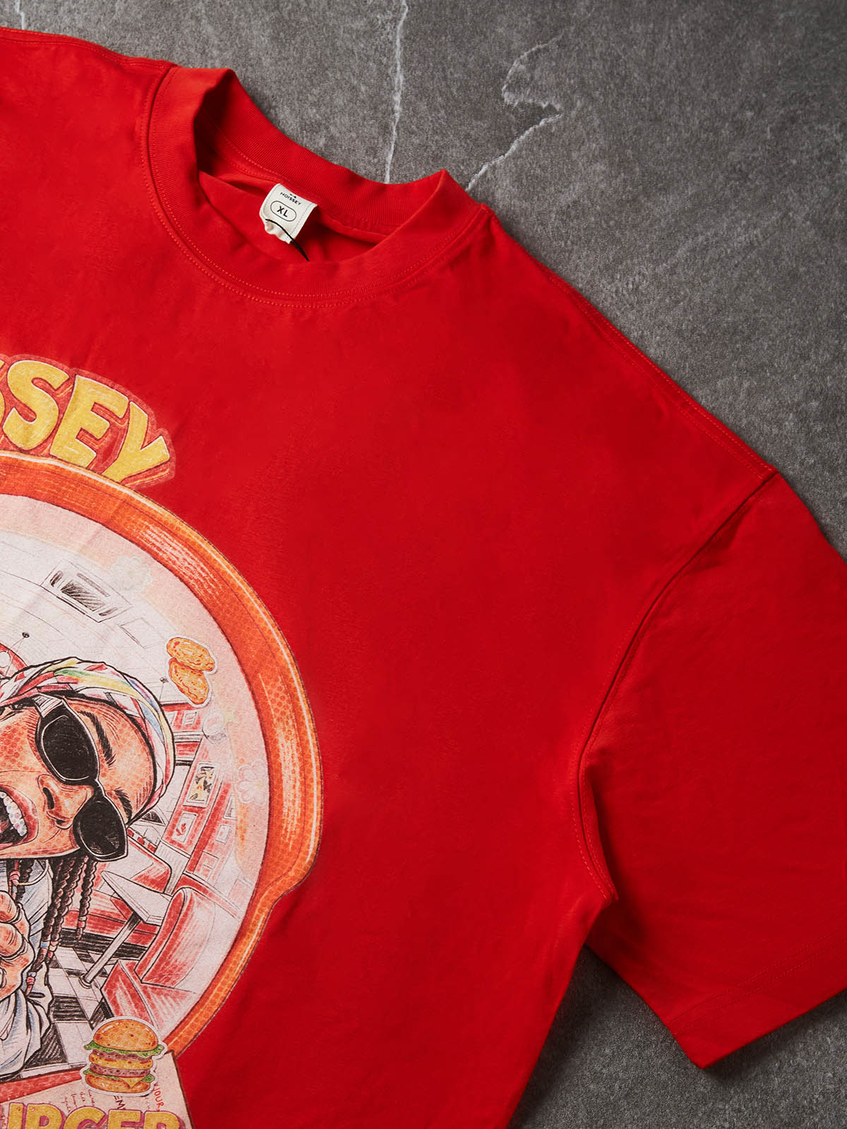 NOISSEY Fisheye Diner Burger Graphic T-Shirt - Red