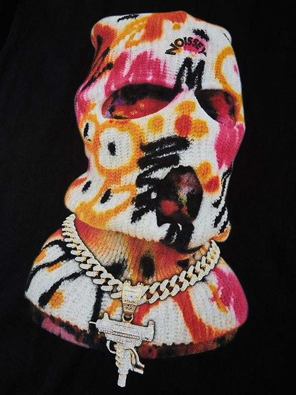 Colorful Graffiti Mask Print T-Shirt