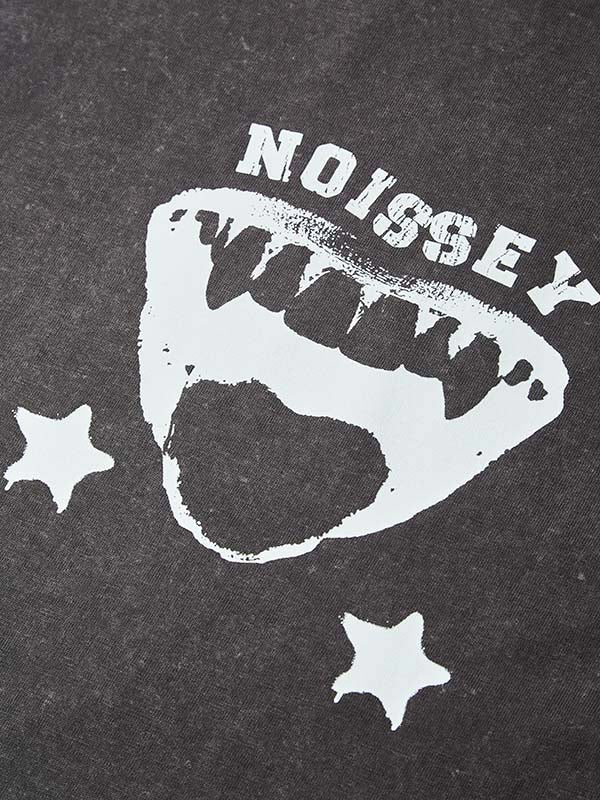 NOISSEY Logo Lip Monochrome Print T-shirt