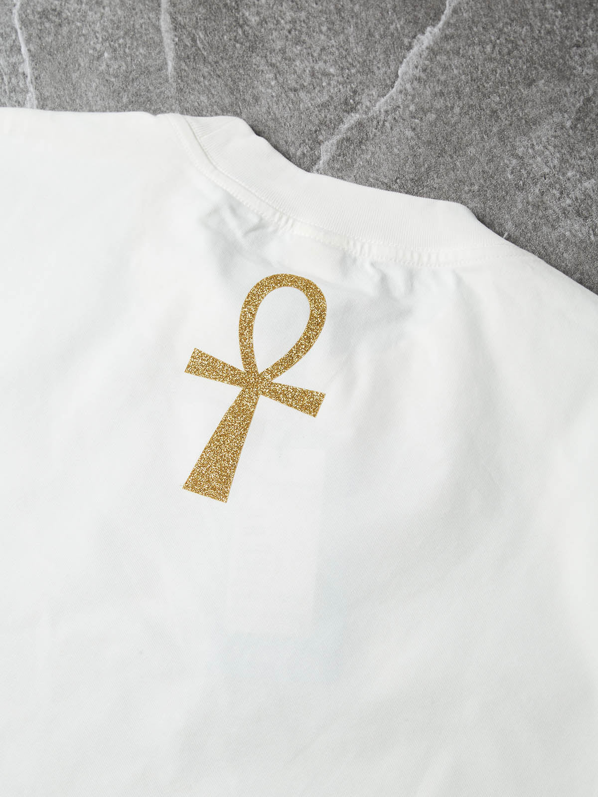 NOISSEY Ancient Egyptian Pharaoh & Cleopatra Graphic Tee - White Heavyweight Boxy Fit Streetwear Shirt