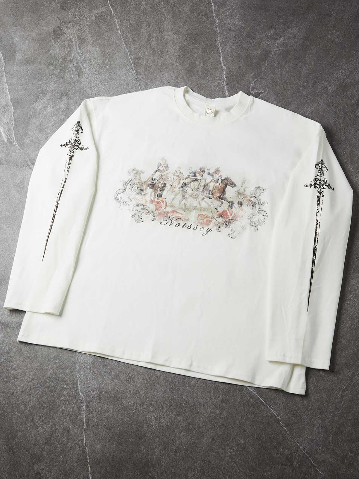 NOISSEY "ROYAL CAVALRY" VINTAGE WARRIOR CROPPED SWEATSHIRT