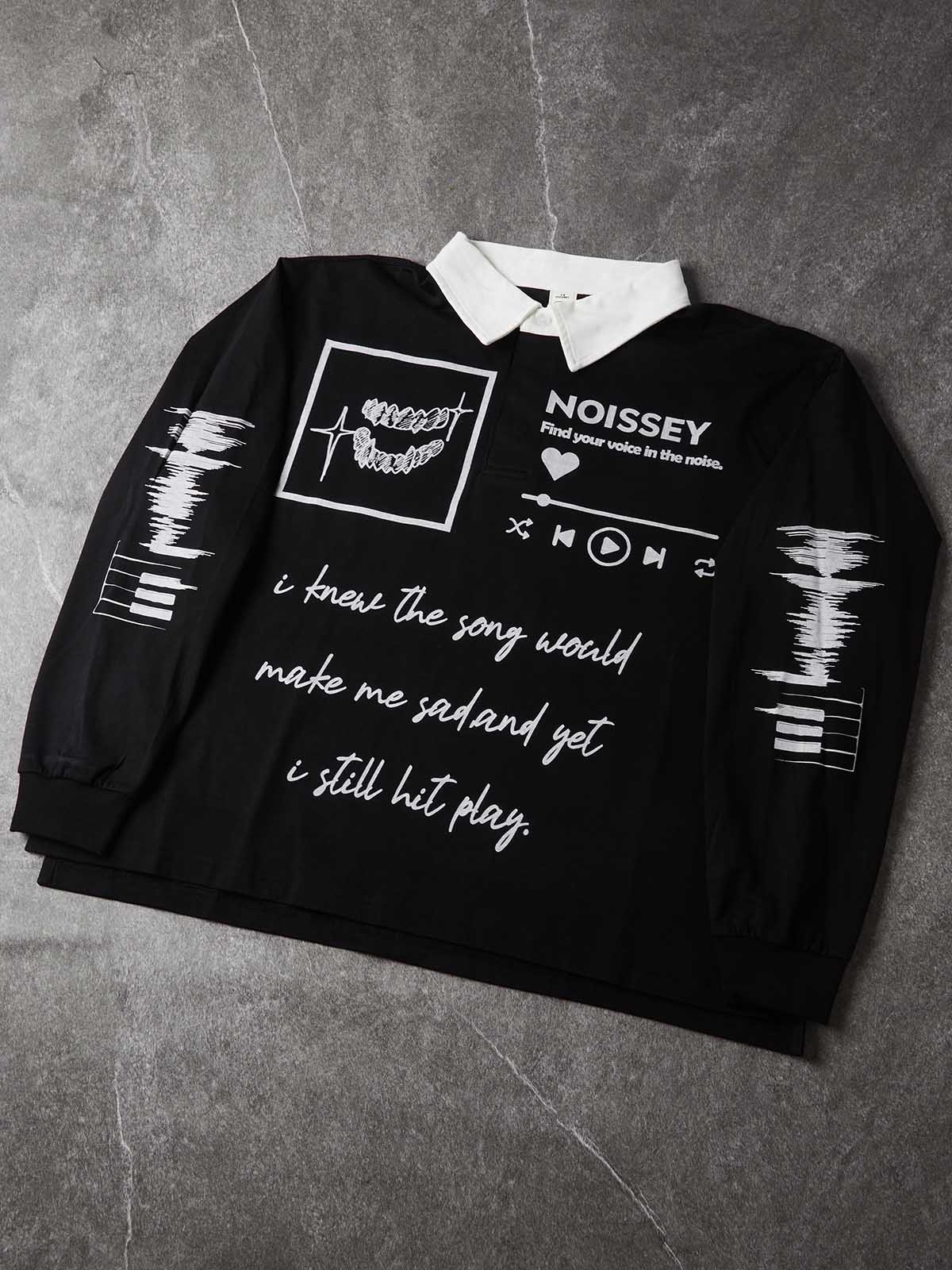 NOISSEY "I Still Hit Play" Music Album Art Polo Sweatshirt - Pitch Black