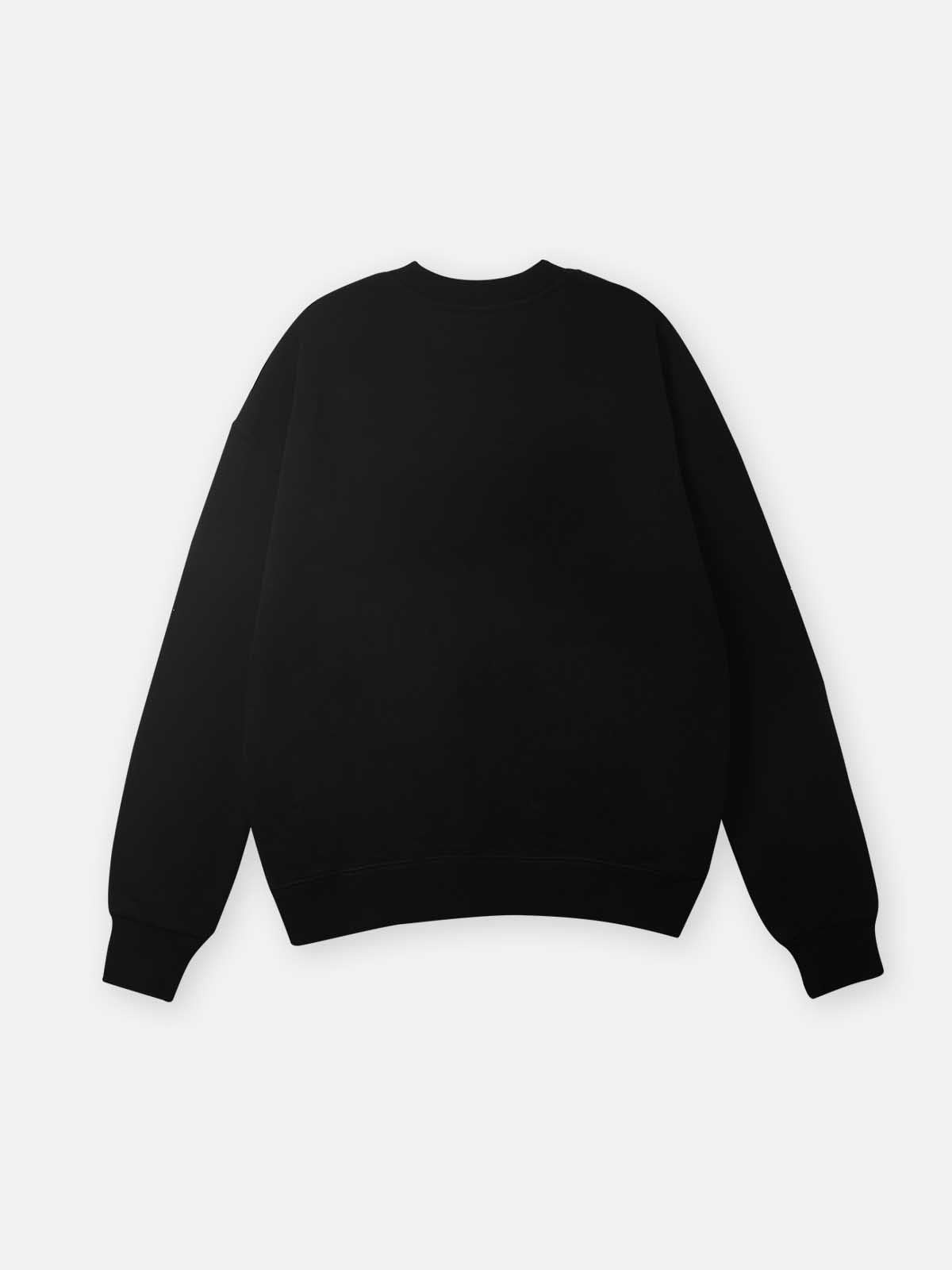 Sweat-shirt imprimé noir personnalisé avec patch pour lèvres et dents