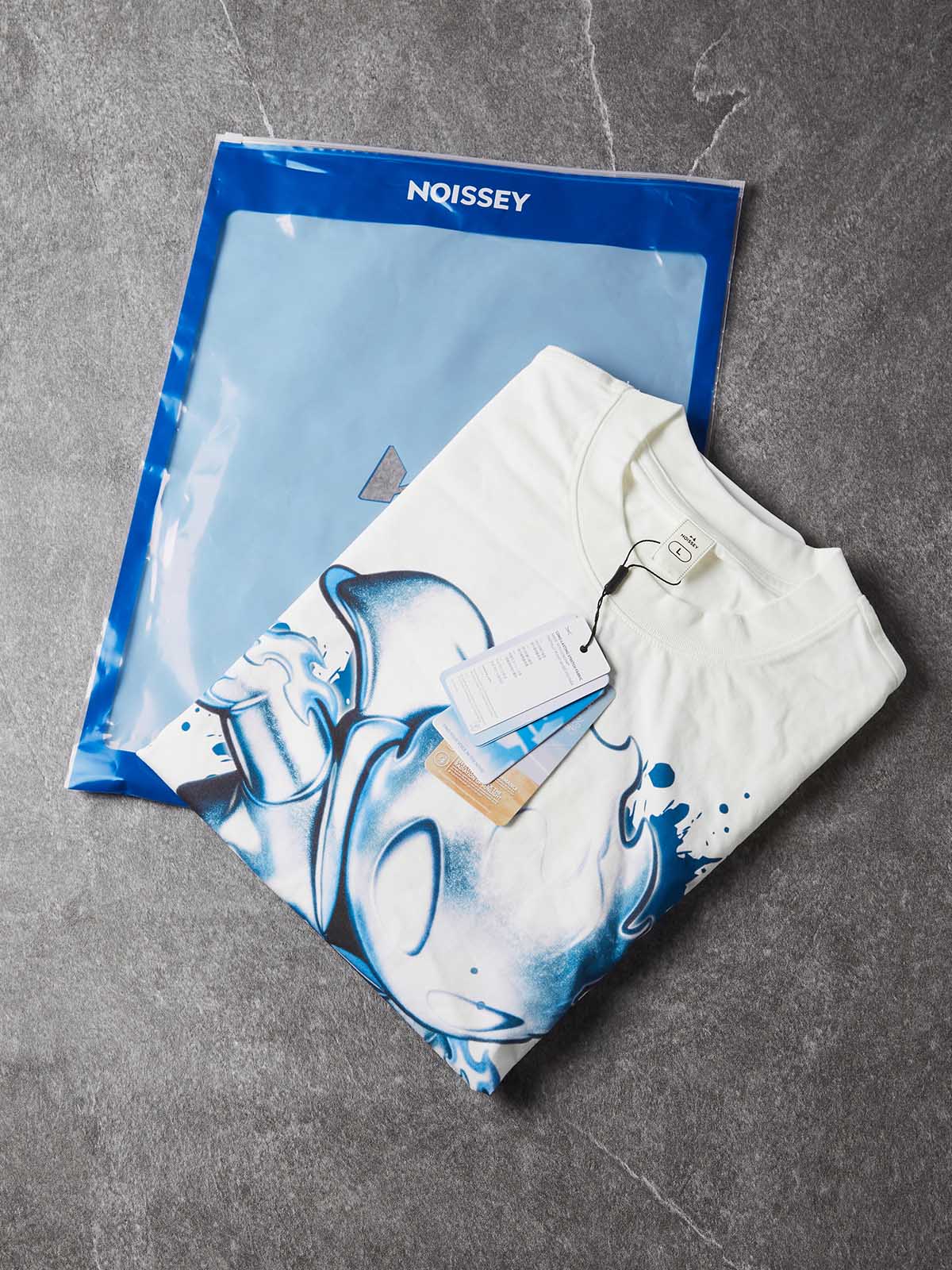 NOISSEY Skater Fire-Boy Graphic T-Shirt - Pure White