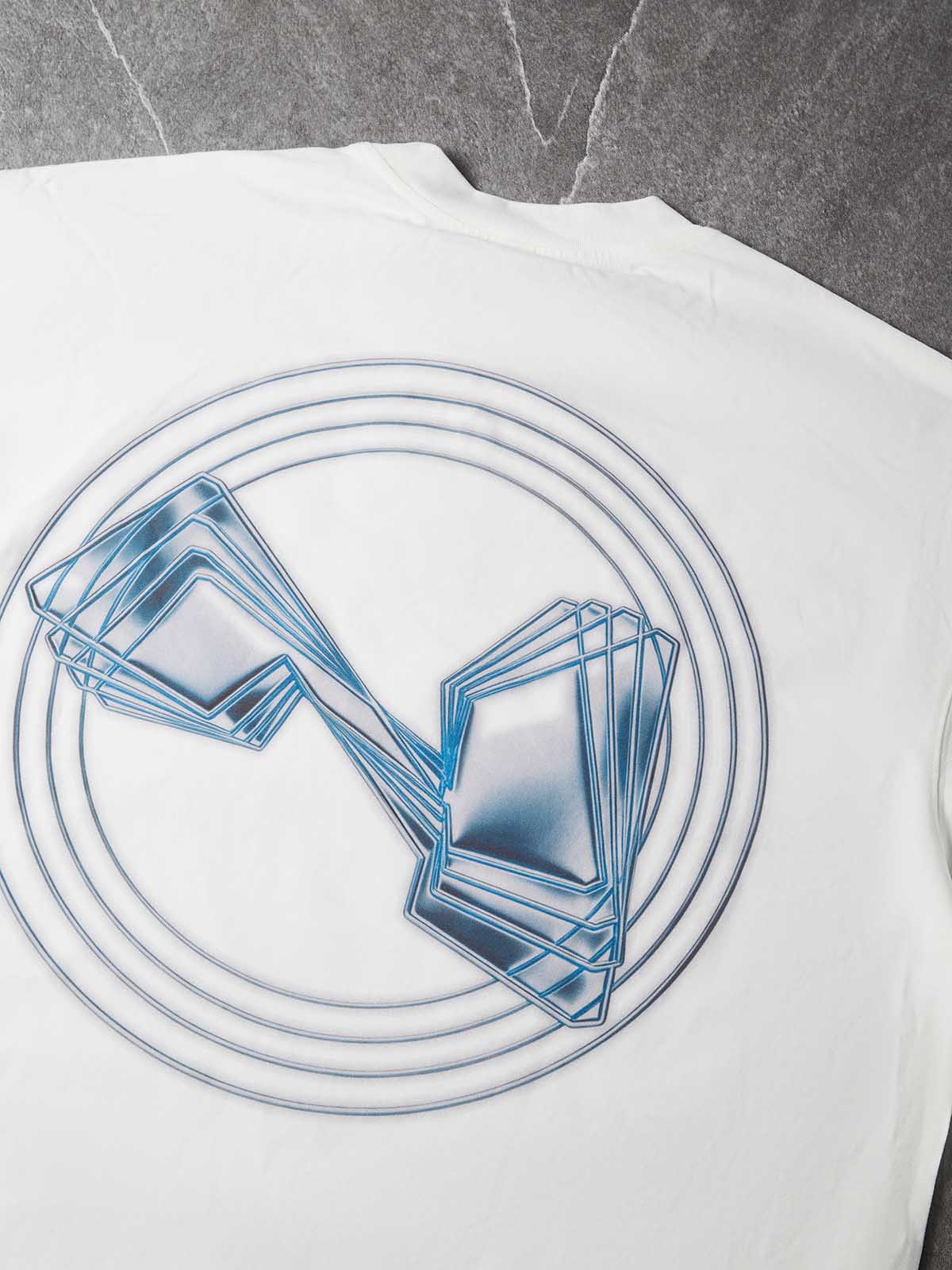 NOISSEY Skater Fire-Boy Graphic T-Shirt - Pure White