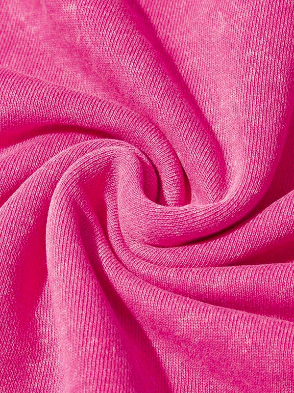 Woven Lace Art Pink Washed Print Hoodie