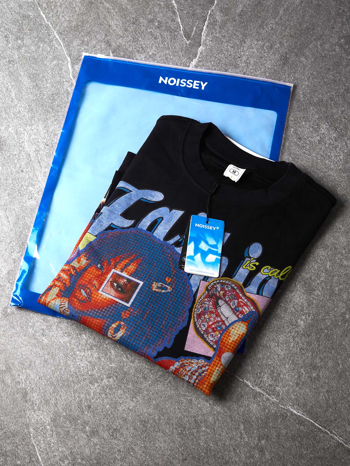 NOISSEY Y2K Pop Art Collage Graphic Long Sleeve Sweatshirt - Black Streetwear Pullover