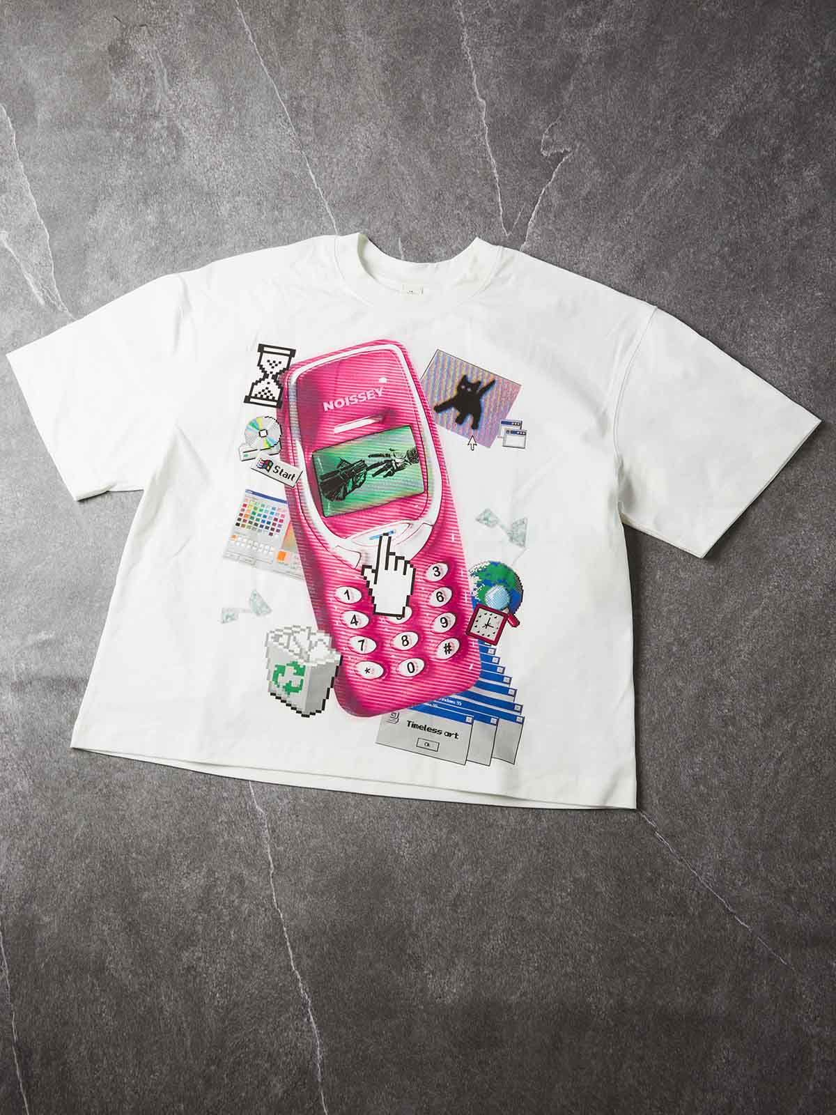 NOISSEY "Timeless Art" Boxy Oversized Heavyweight Tee - White