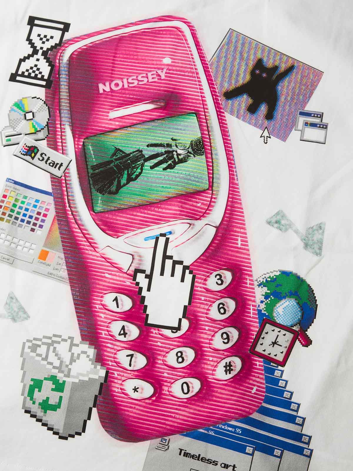 NOISSEY "Timeless Art" Boxy Oversized Heavyweight Tee - White