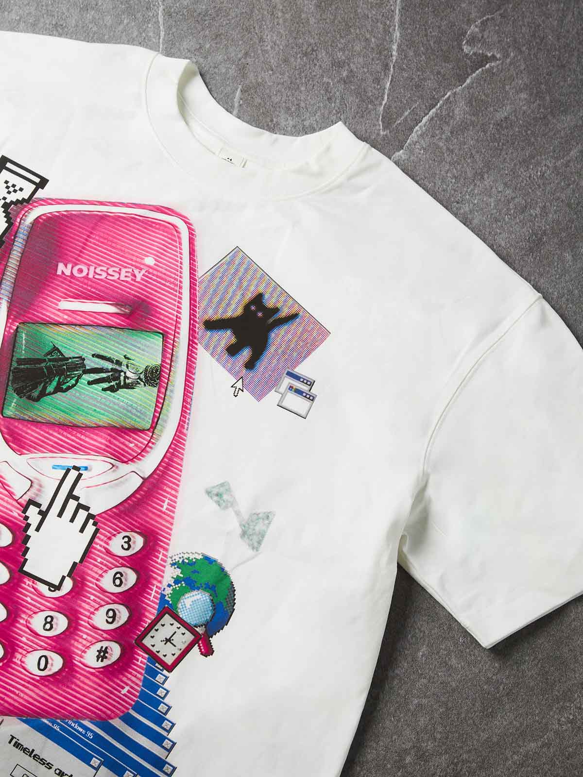 NOISSEY "Timeless Art" Boxy Oversized Heavyweight Tee - White