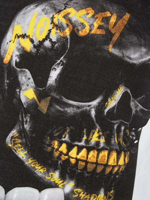 Golden Skull Lip Print T-Shirt