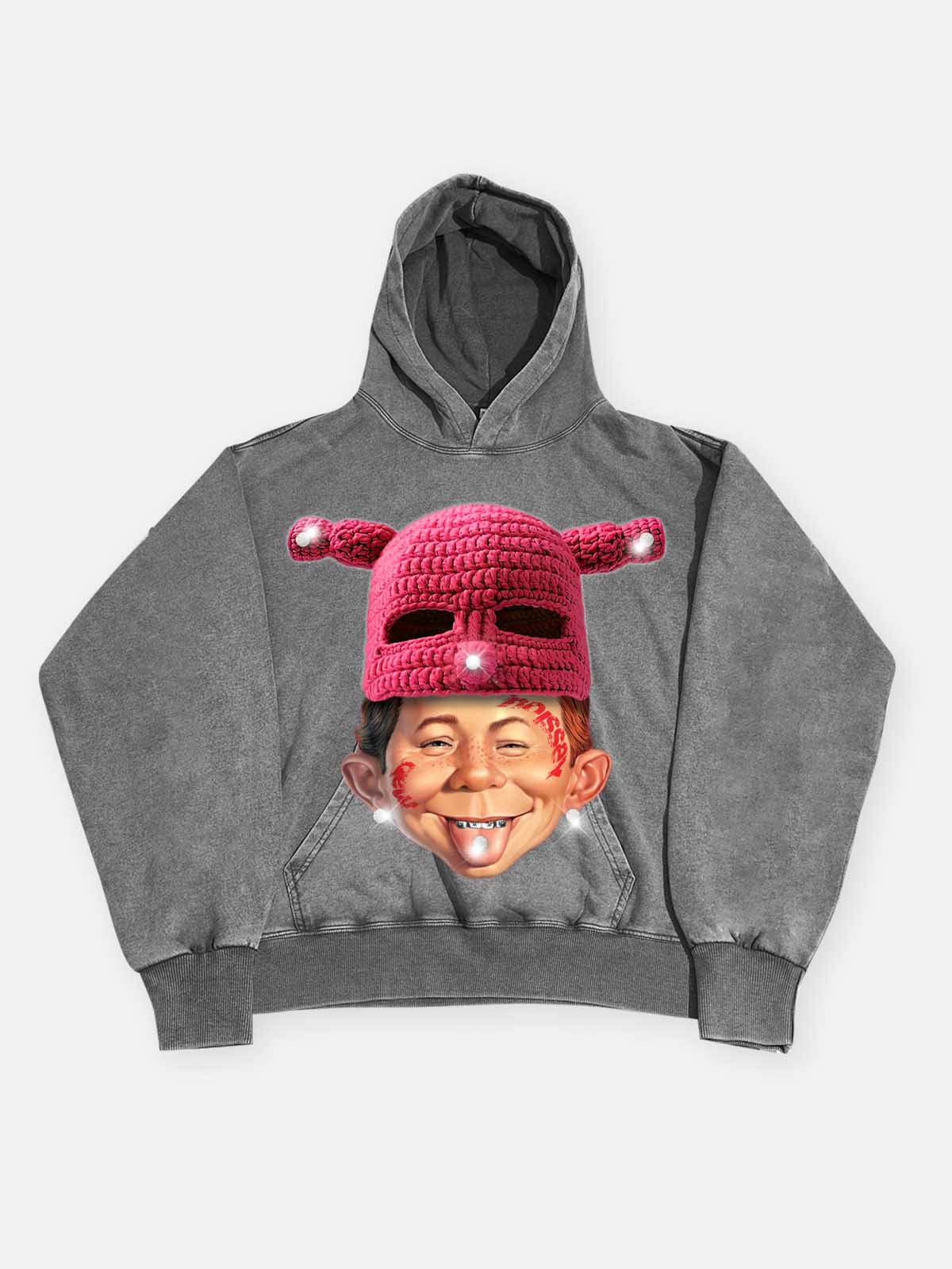 Alfred E. Neuman Knit Hat Graphic print 350g hoodie