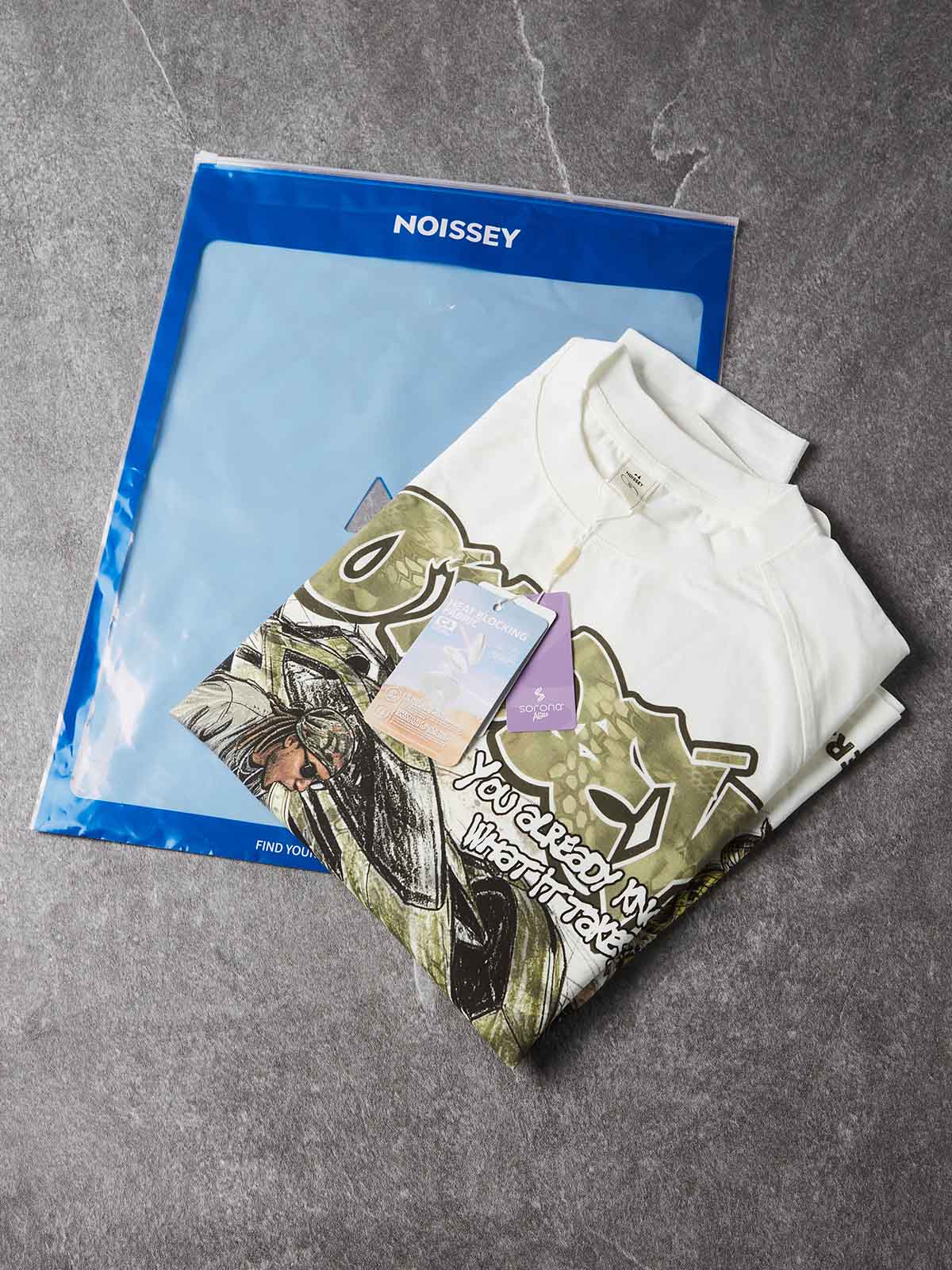 NOISSEY Camo Supercar Alligator Money Faux Layer Sweatshirt - White Streetwear