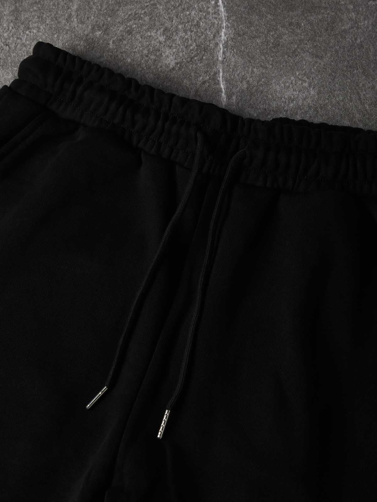NOISSEY Angel &amp; Cross Religious Graphic Heavyweight Drawstring Casual Pants