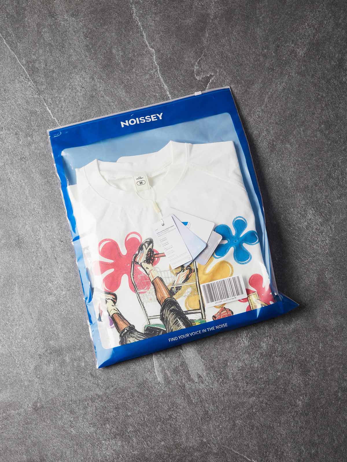 NOISSEY IDREAM Graffiti Dreamer Fake-Two-Piece Heavyweight Long Sleeve Tee - White Streetwear Long Sleeves