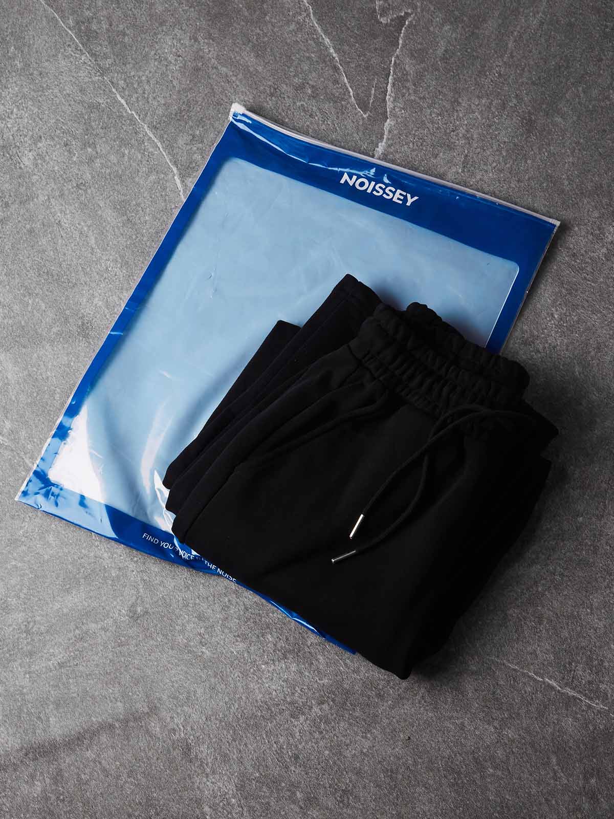 NOISSEY Angel &amp; Cross Religious Graphic Heavyweight Drawstring Casual Pants