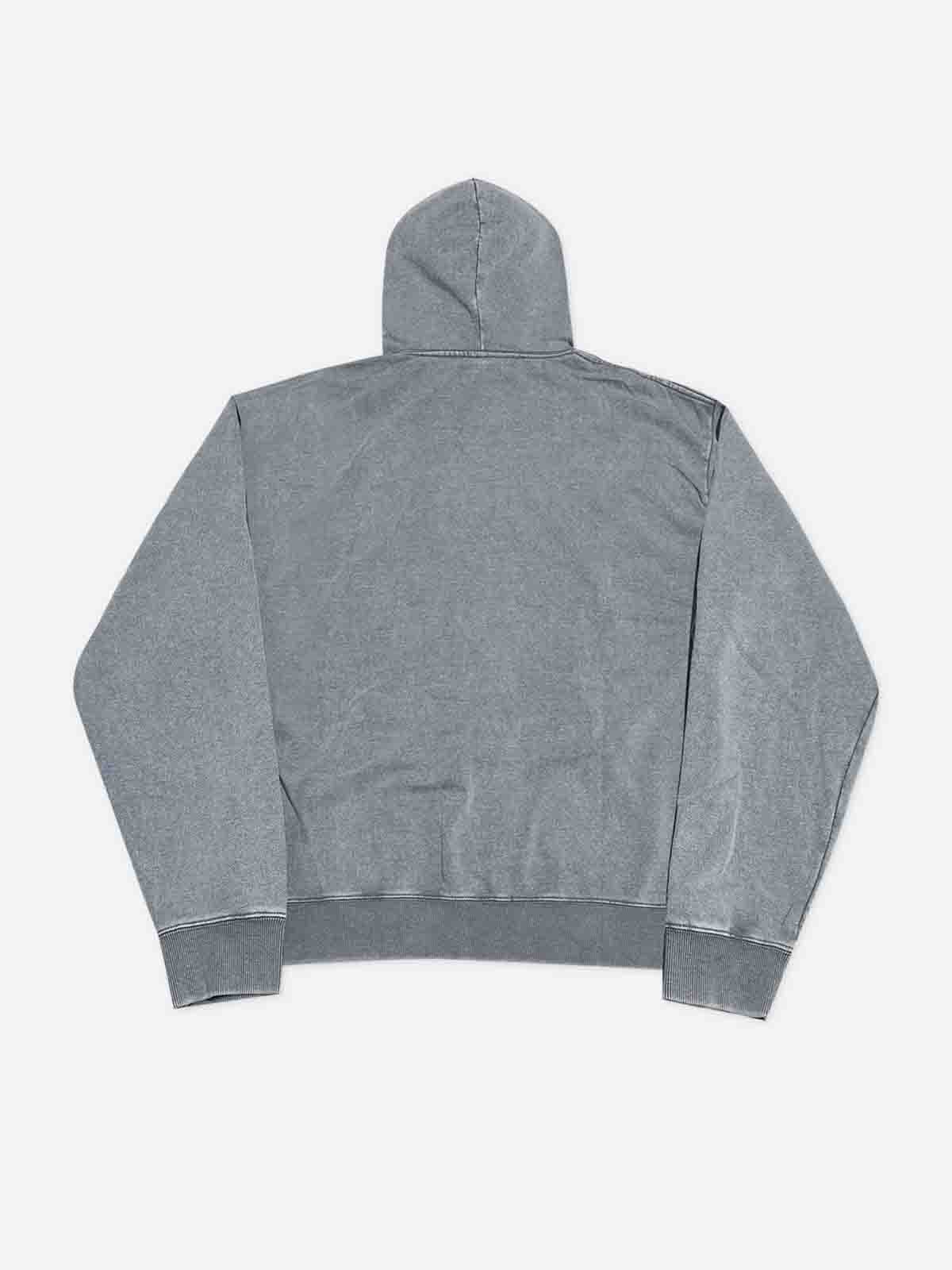 Jimi Hendrix Blue Graphic 400g Grey Wash Hoodie