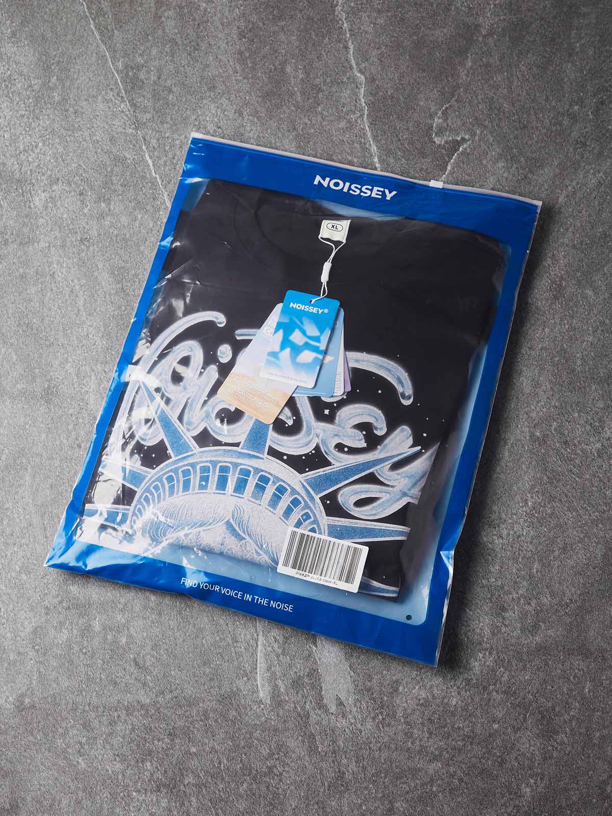 NOISSEY Diamond Liberty Graphic Fake-Two-Piece Heavyweight Long Sleeves