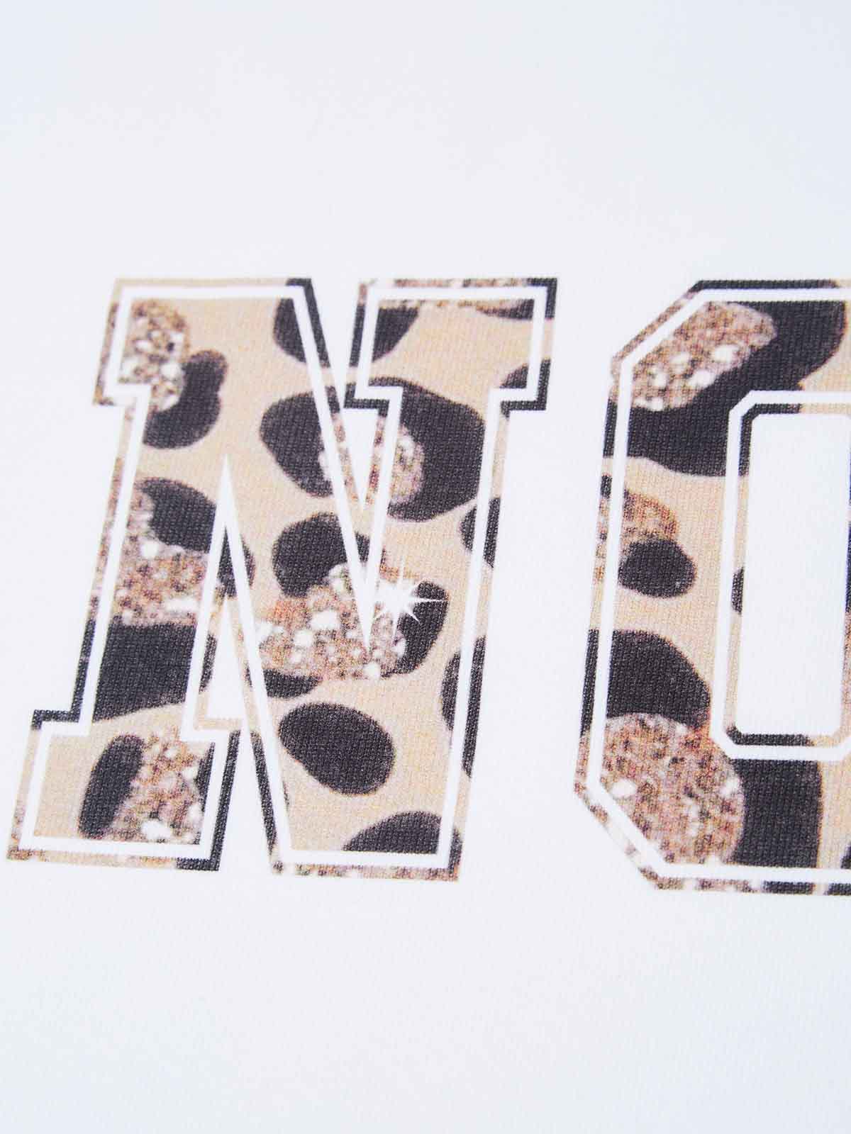 Glittery Leopard Print with 8 Diamond Bow T-Shirt