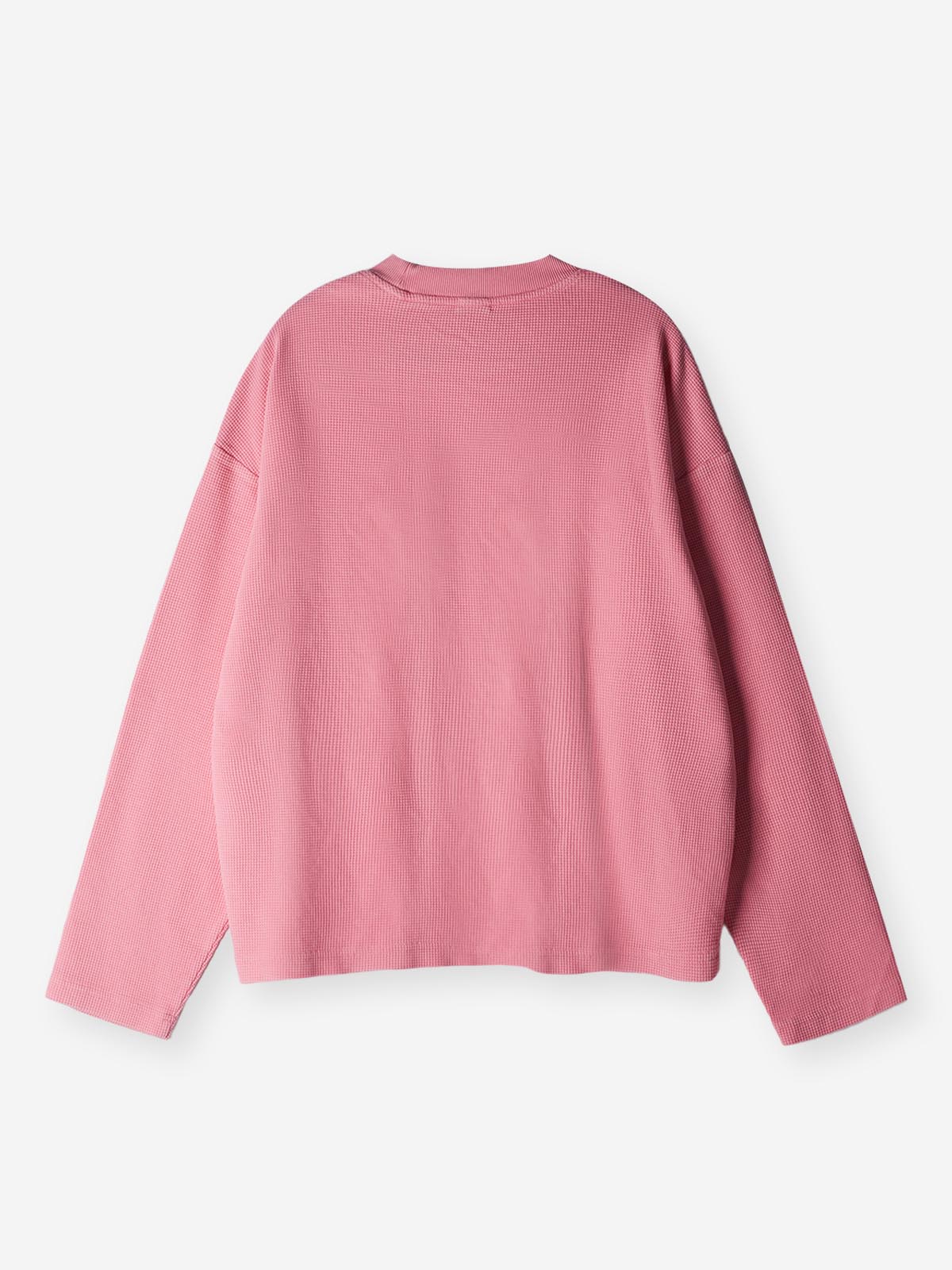 NOISSEY Newman Defiance Waffle Knit Long Sleeve - Pink