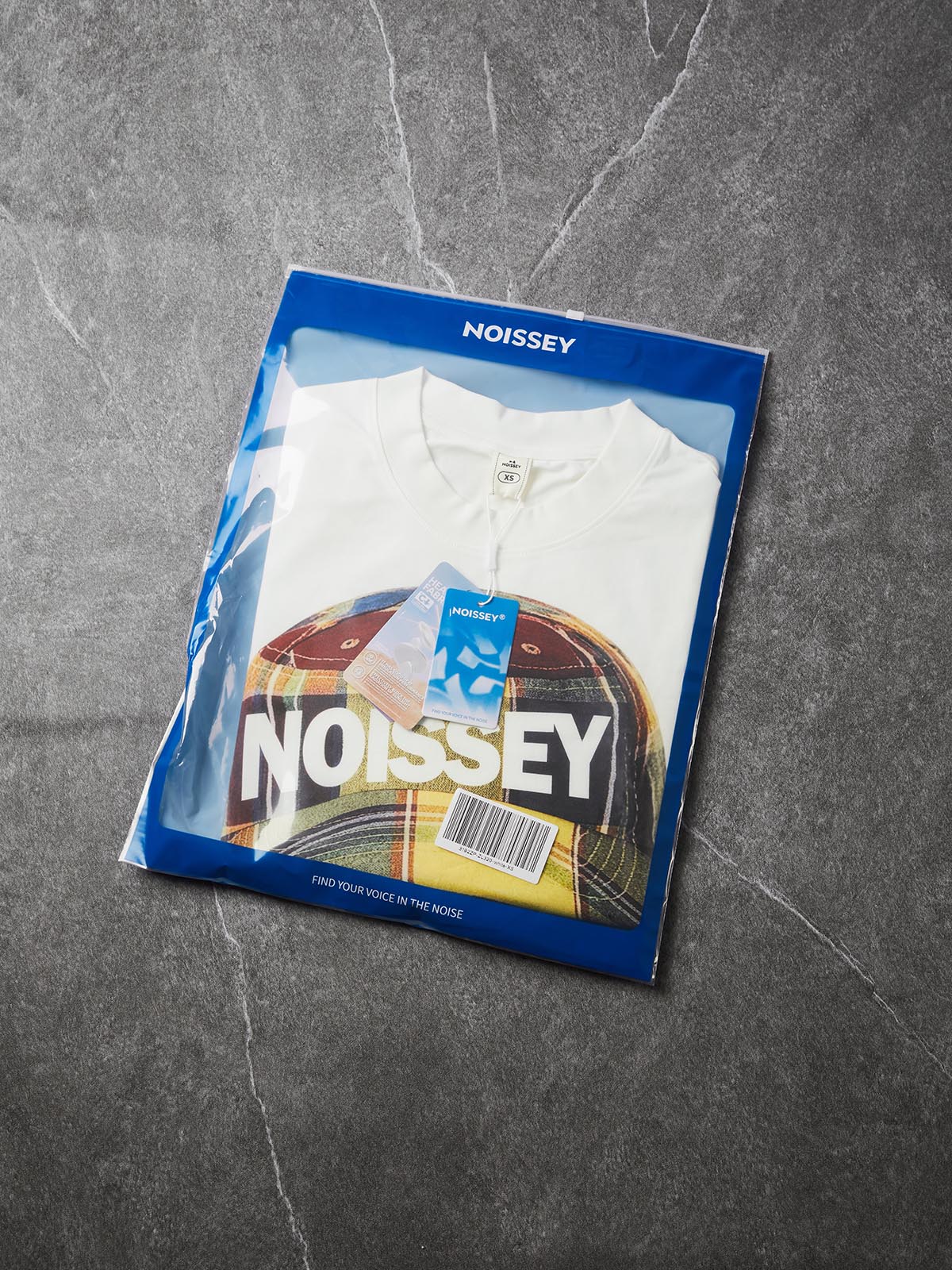 NOISSEY Always Real Plaid Cap Kid Graphic Boxy Tee - Streetwear T-Shirt