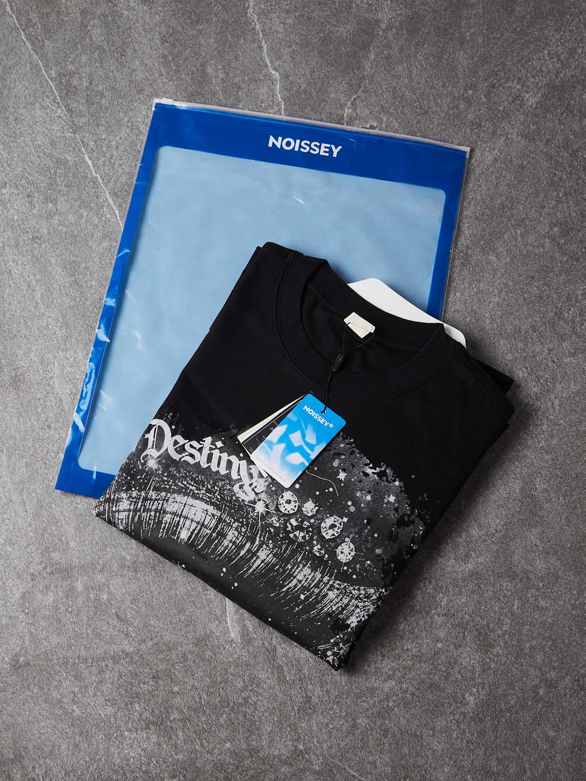 NOISSEY Devotes Destiny Mystic Eye Rhinestone Heavyweight Cotton Blend Long Sleeve
