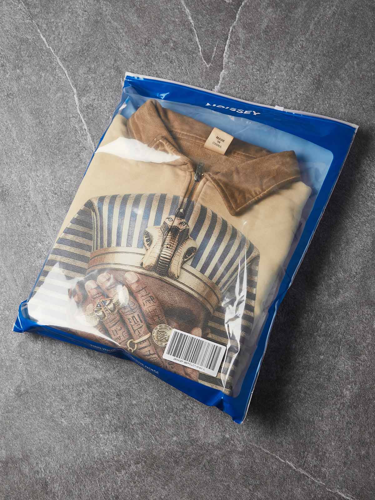NOISSEY Pharaoh Legacy Vintage Quarter-Zip Long Sleeves - Streetwear Pullover