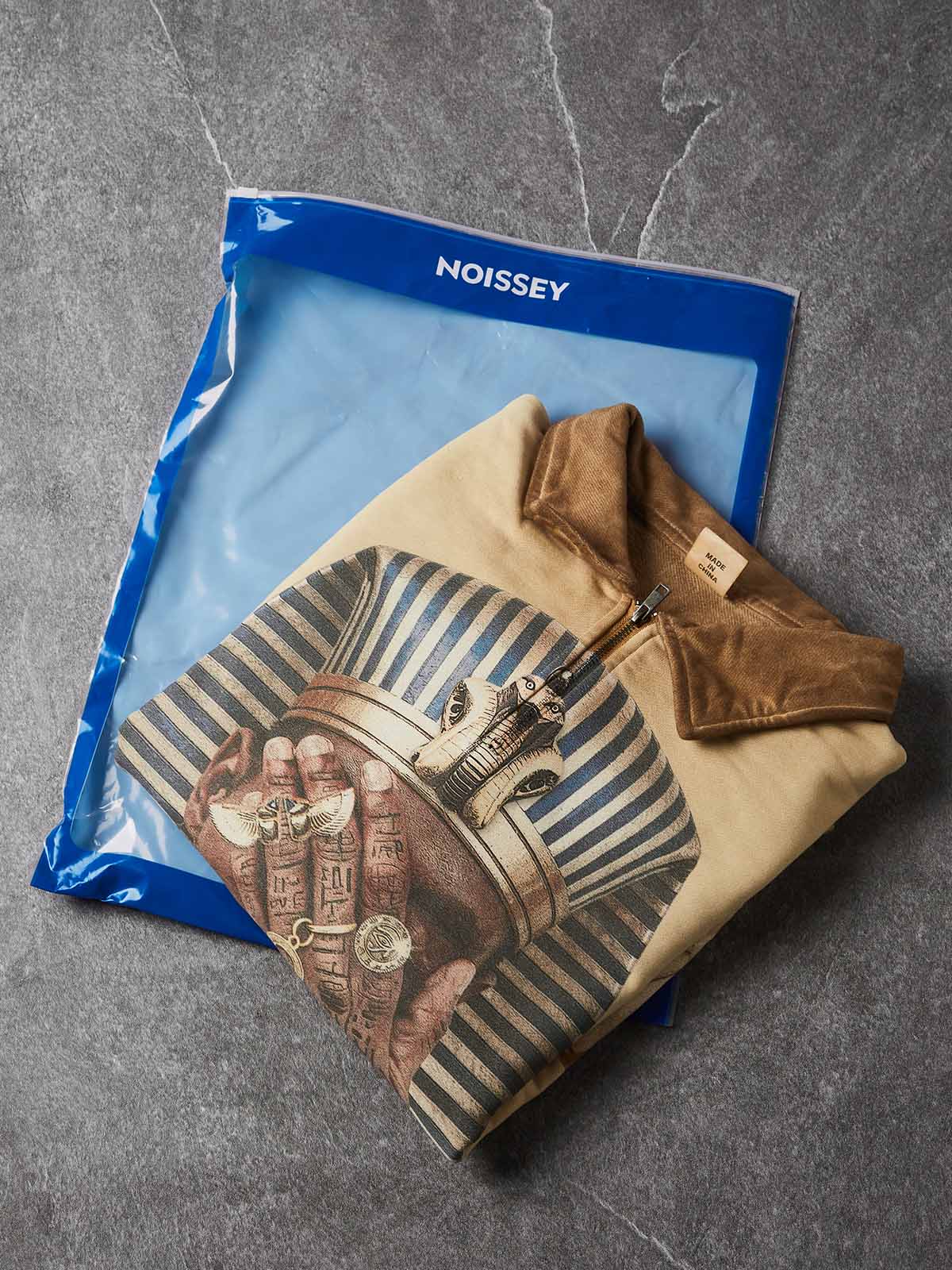 NOISSEY Pharaoh Legacy Vintage Quarter-Zip Long Sleeves - Streetwear Pullover