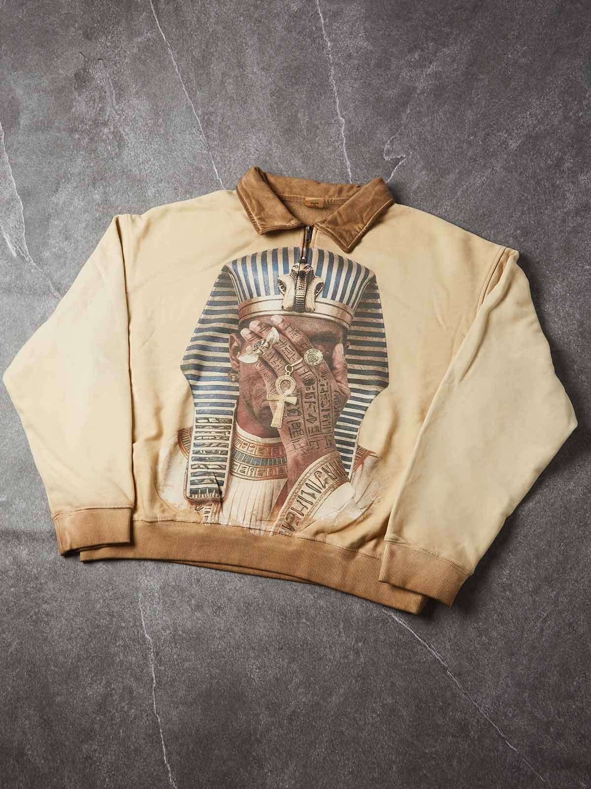 NOISSEY Pharaoh Legacy Vintage Quarter-Zip Long Sleeves - Streetwear Pullover