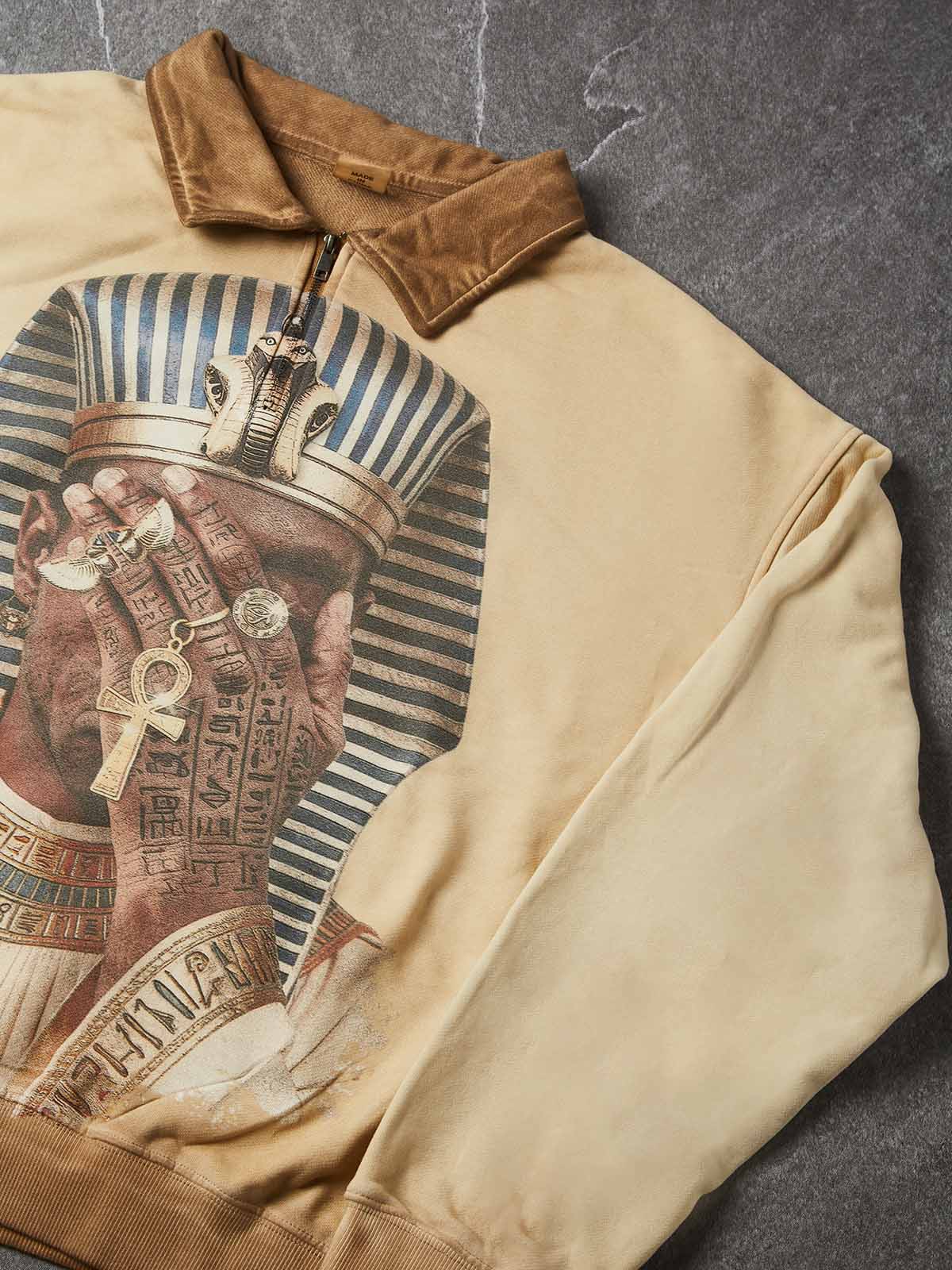 NOISSEY Pharaoh Legacy Vintage Quarter-Zip Long Sleeves - Streetwear Pullover