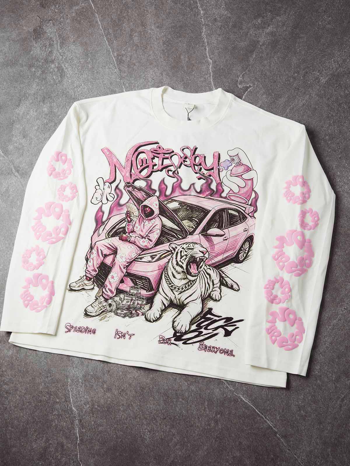 NOISSY Speeding Isn’t For Everyone Long Sleeve-White