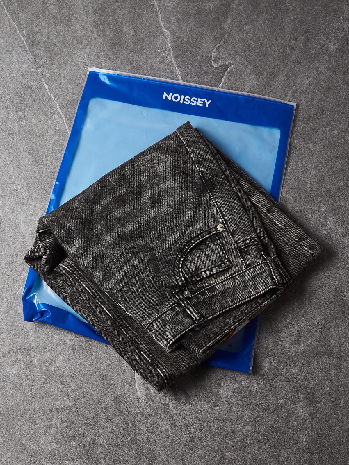 NOISSEY "Urban Collage" Distressed Wide-Leg Denim Jeans