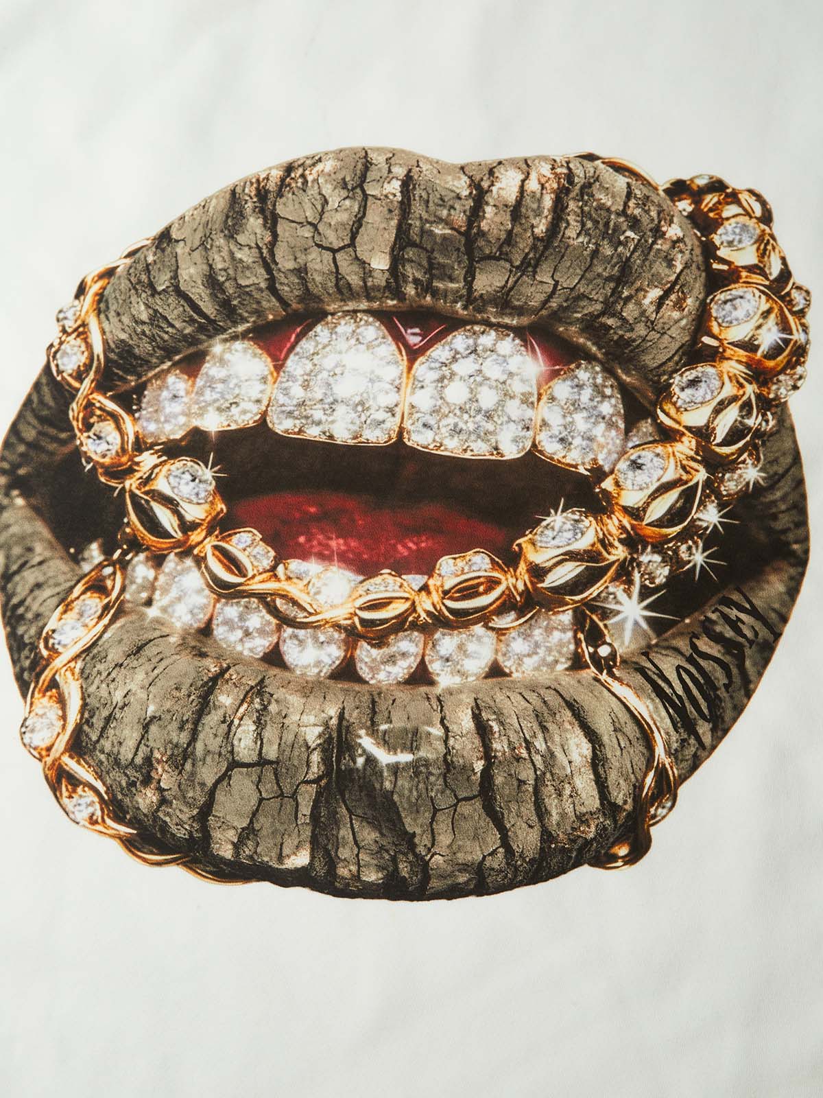 NOISSEY Gold Chain Grills Graphic - Iced Out Tree Camo Long Sleeve