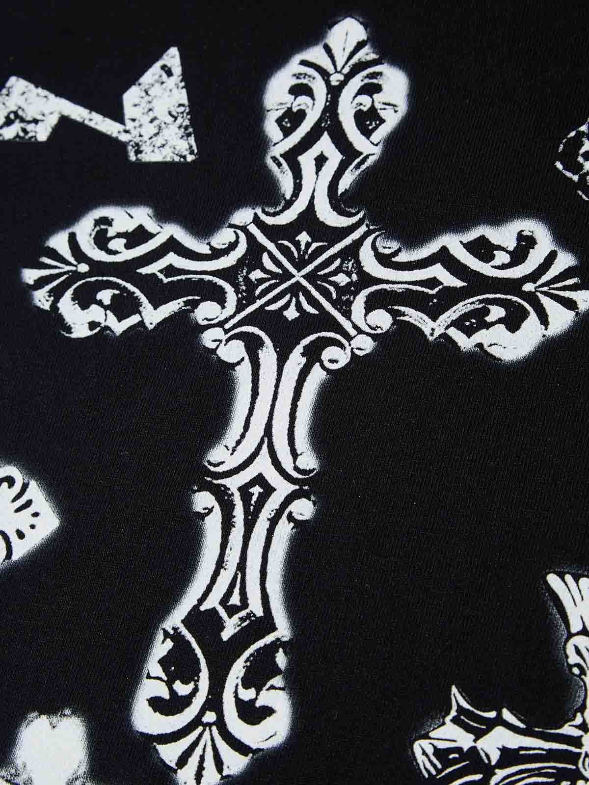 Iron Cross Diamond Printed T-shirt