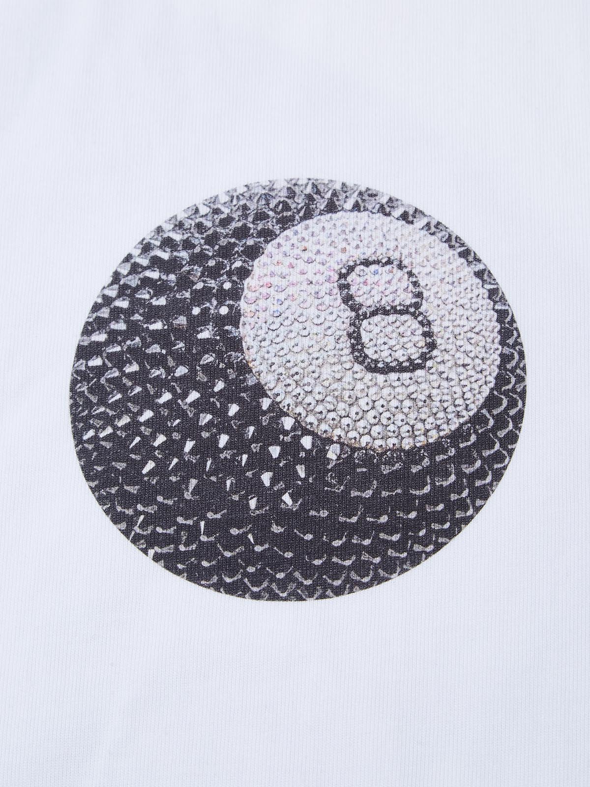 Rhinestone Billiard ⑧ Printed T-shirt